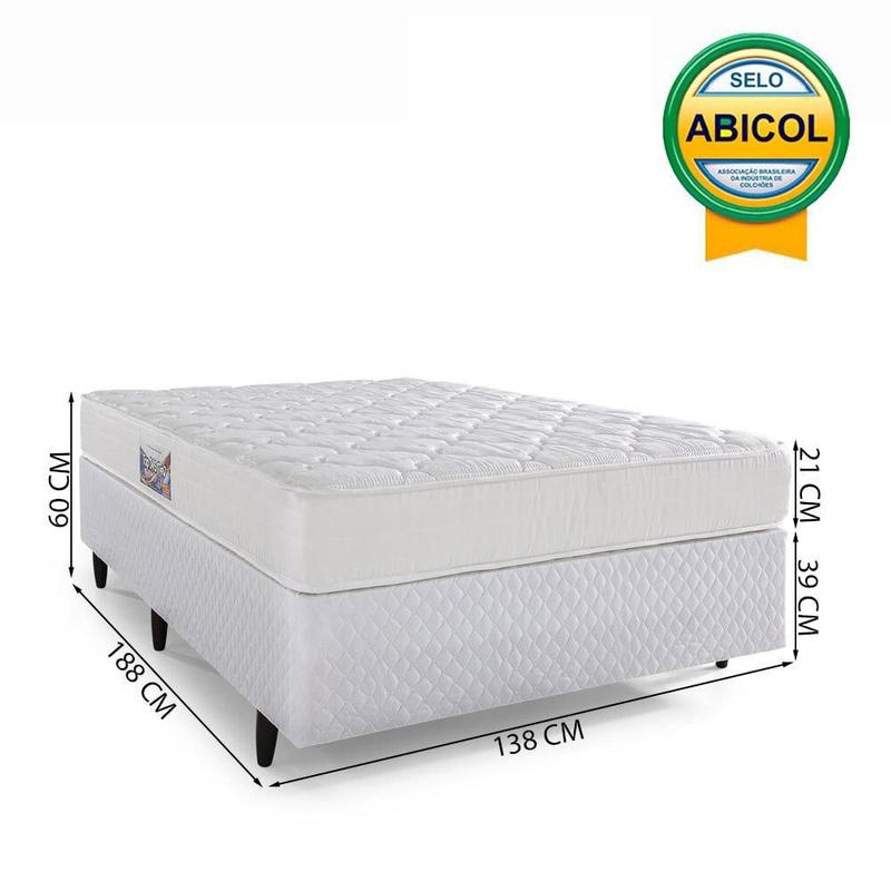 Cama Box de Casal Herval Top D45 New, Espuma D45, 60x138x188 cm